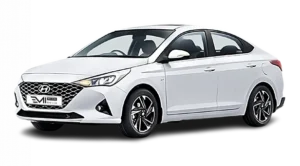 Hyundai Accent front | Emi Ride - Rent a Car