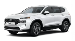 Hyundai Santafe front | Emi Ride - Rent a Car