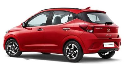 Hyundai Grand i10 from back | Emi Ride - Rent a Car